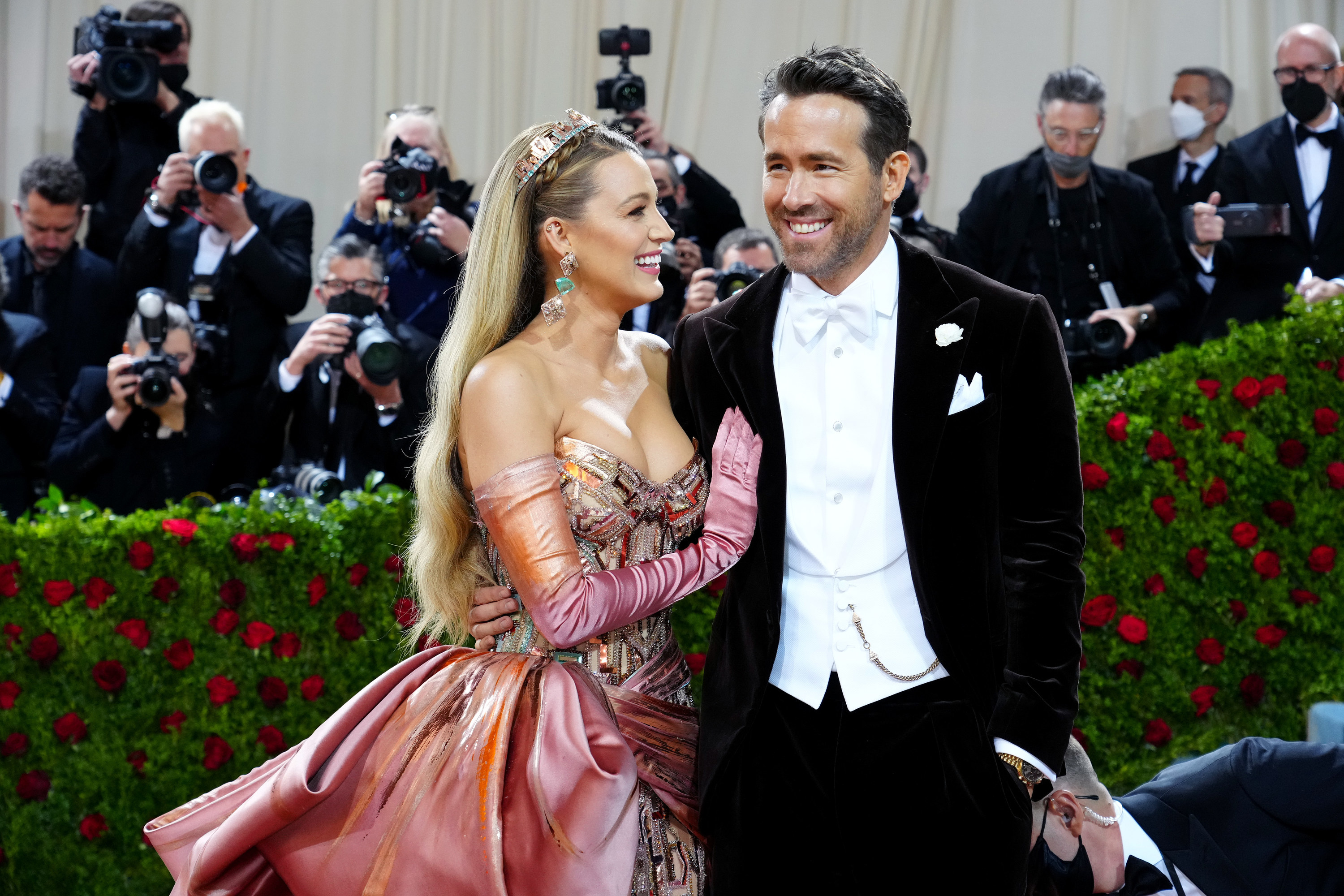 Blake Lively and Ryan Reynolds at the 2022 Met Gala