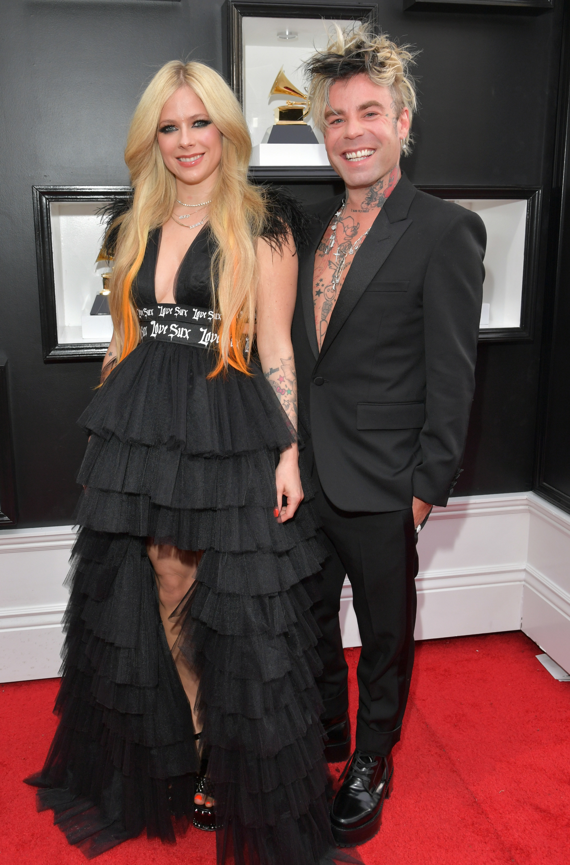Avril Lavigne and Mod Sun at the 2022 Grammys