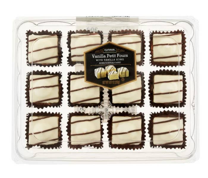 package of 12 marketside vanilla petit fours