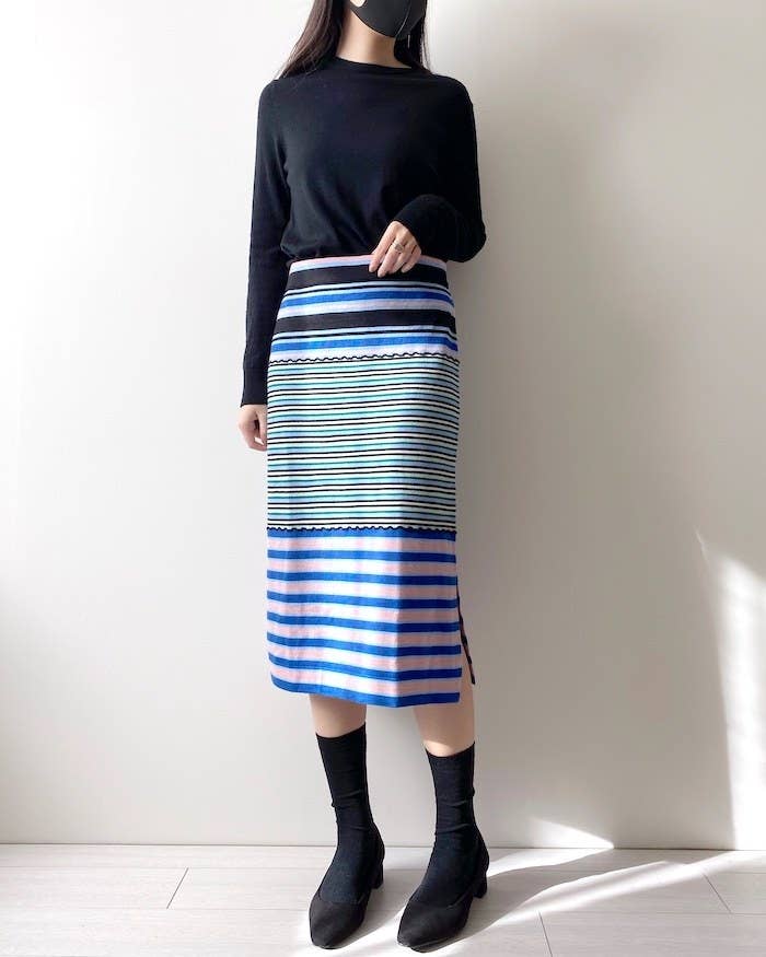 UNIQLO（ユニクロ）×MARNIコラボの新作おすすめスカート「メリノブレンドボーダーニットスカート」