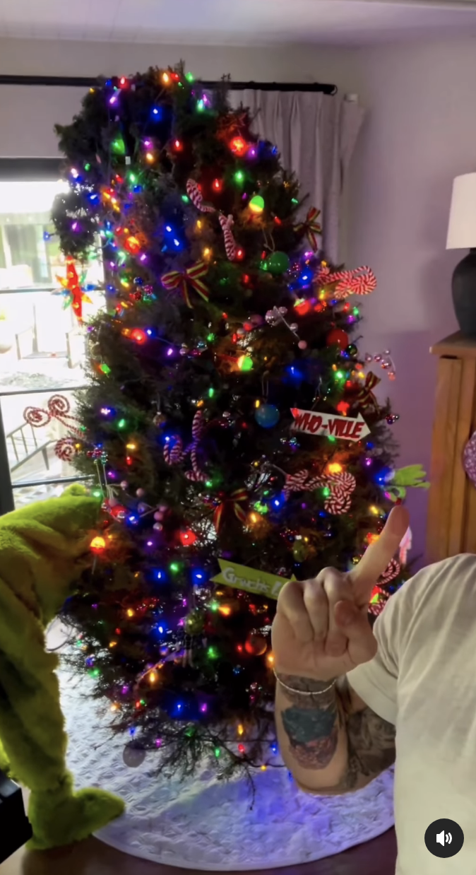 Dax Shepard Posts Kristen Bell s Grinch Themed Tree - 66