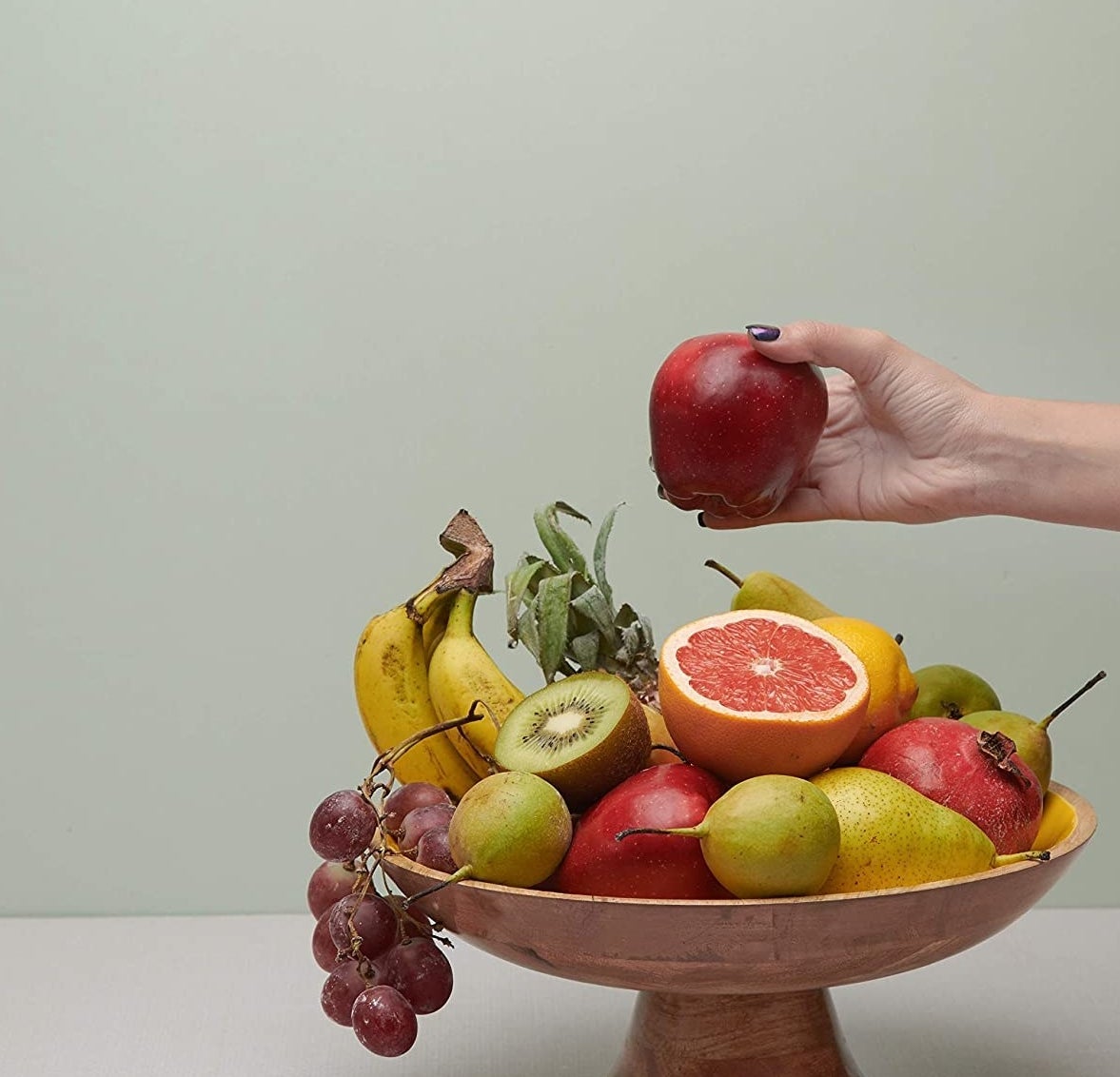 Fruit inside the bowl