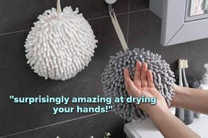 circle-shaped hand towels
