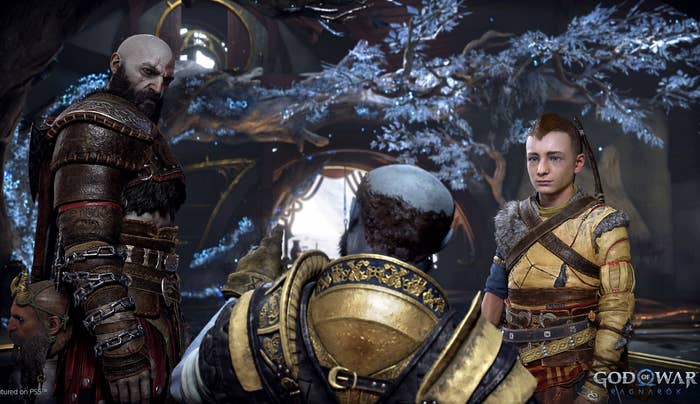 a screenshot of a God of War game scene