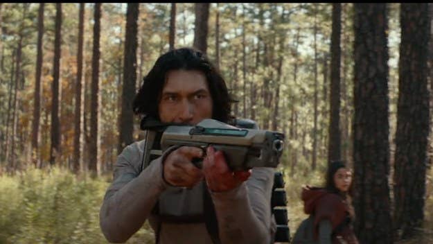 The action-packed thriller, which was directed and written by 'A Quiet Place' writers, shows Adam Driver fighting dinosaurs after crash-landing on Earth.