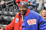 Clipper Darrell attends a basketball game between the Los Angeles Clippers and the Boston Celtics