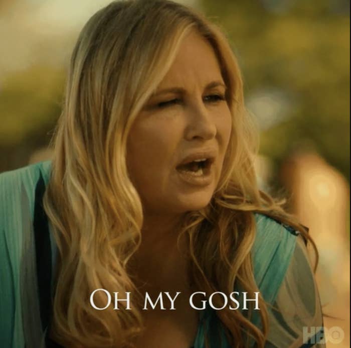 a woman saying, "oh my gosh"