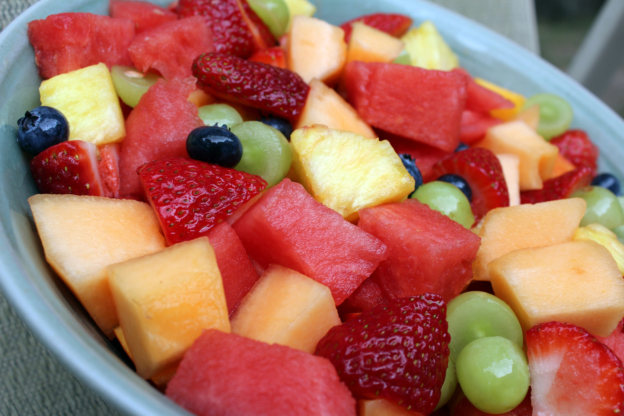 A colorful fruit salad.