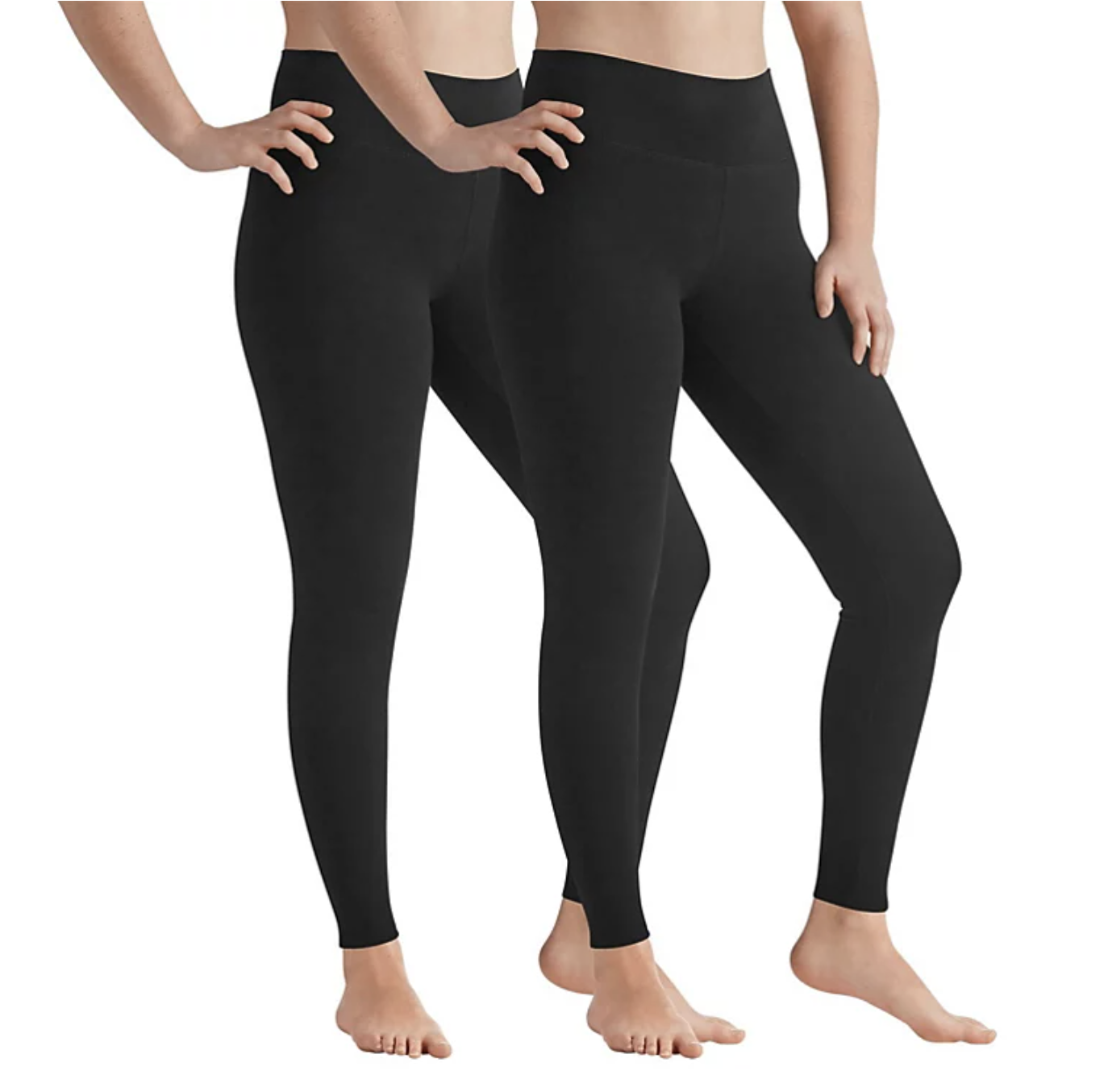 two people wearing the leggings