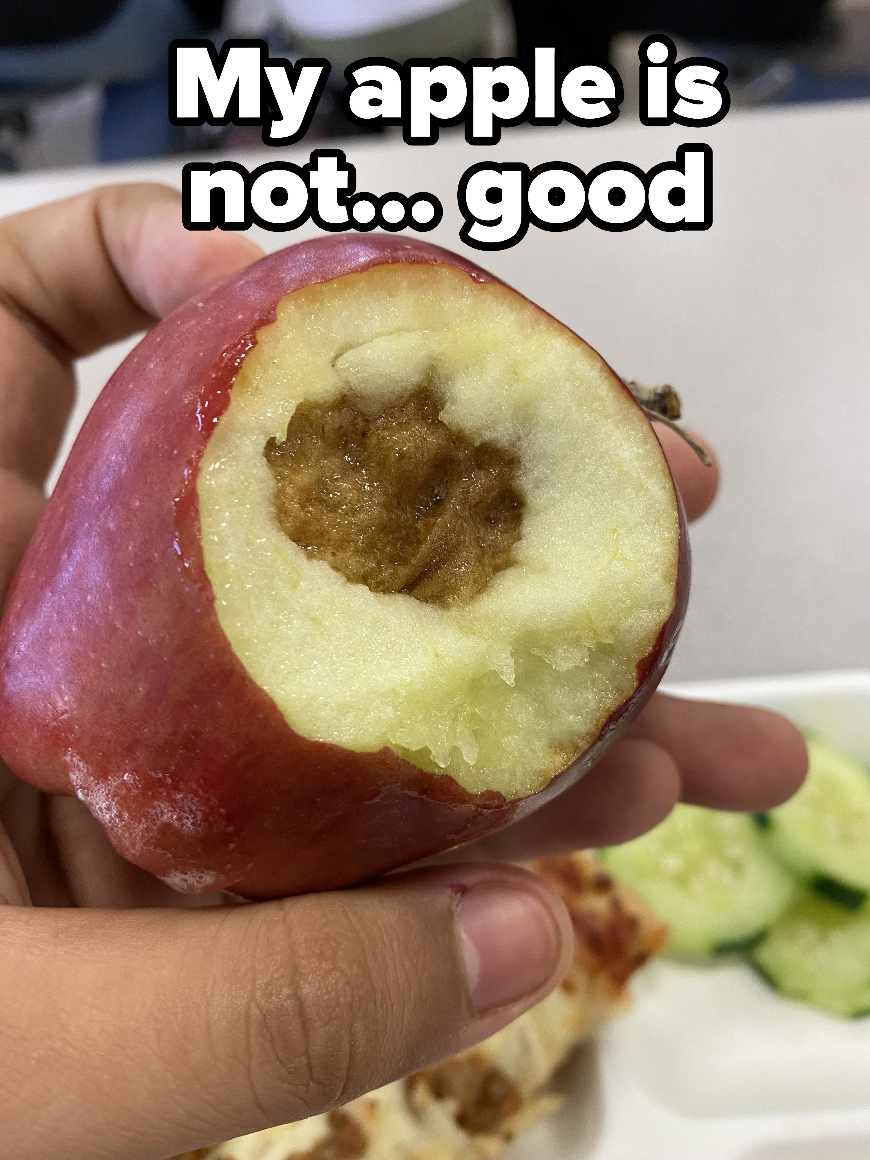 My apple is not...good