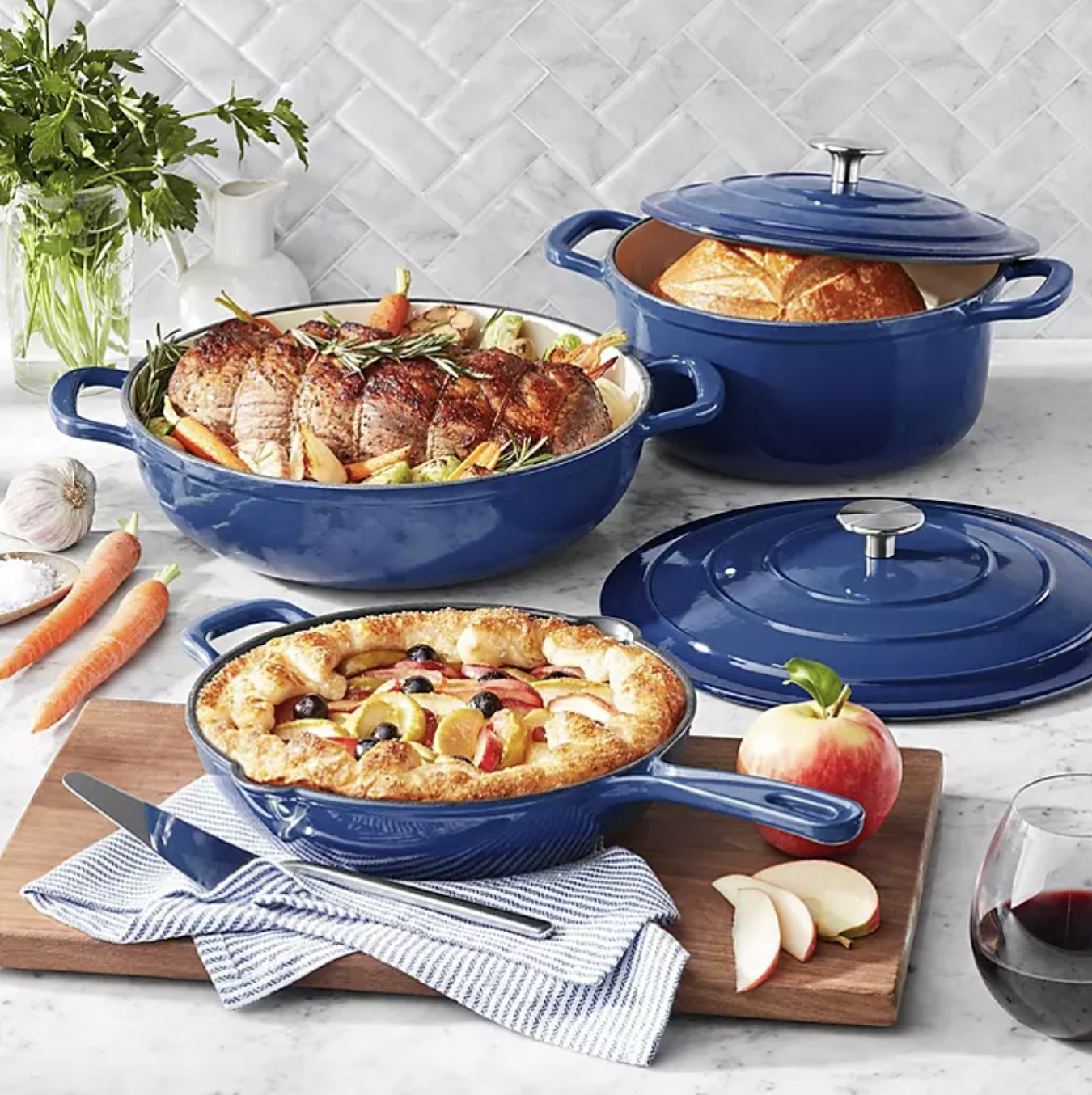 Member&#x27;s Mark 5-Piece Enamel Cast Iron Set