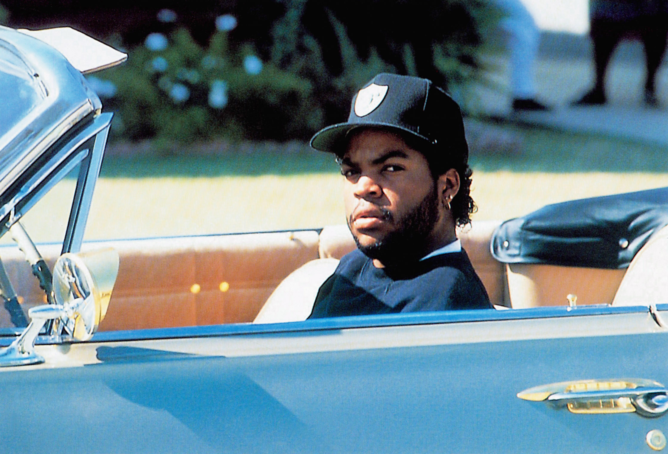 Ice Cube sitting in a car