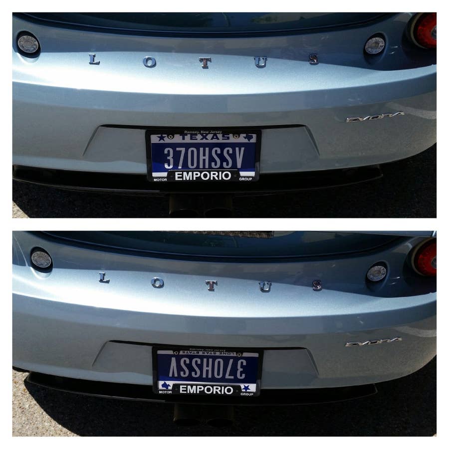 Unhinged License Plate