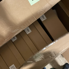 Boxes of shoes