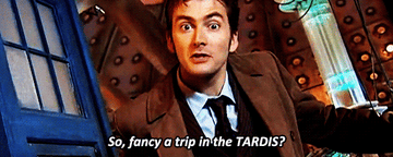 doctor ten saying so fancy a trip in the tardis