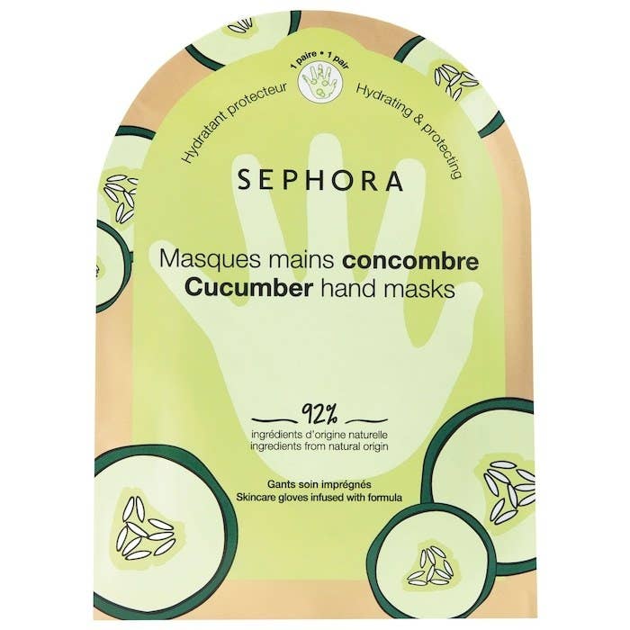 the hand mask in the cucumber scent