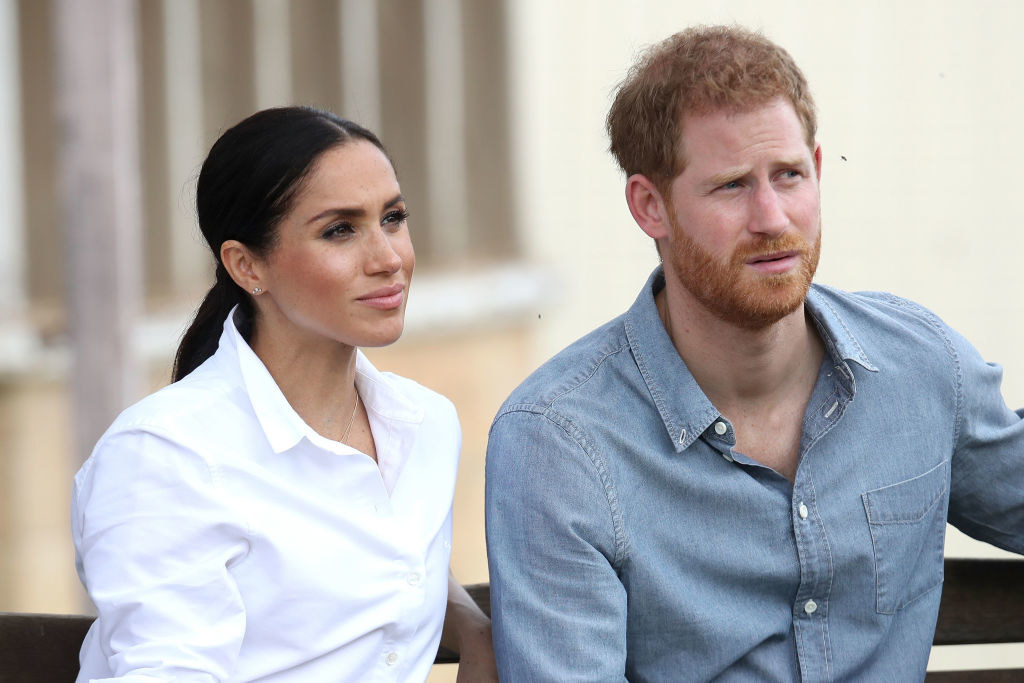 Meghan and Harry sitting together