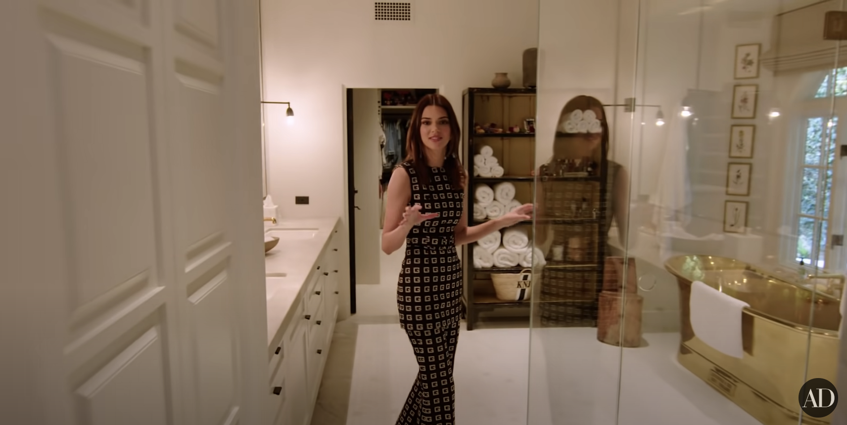 Kendall Jenner in her bathroom