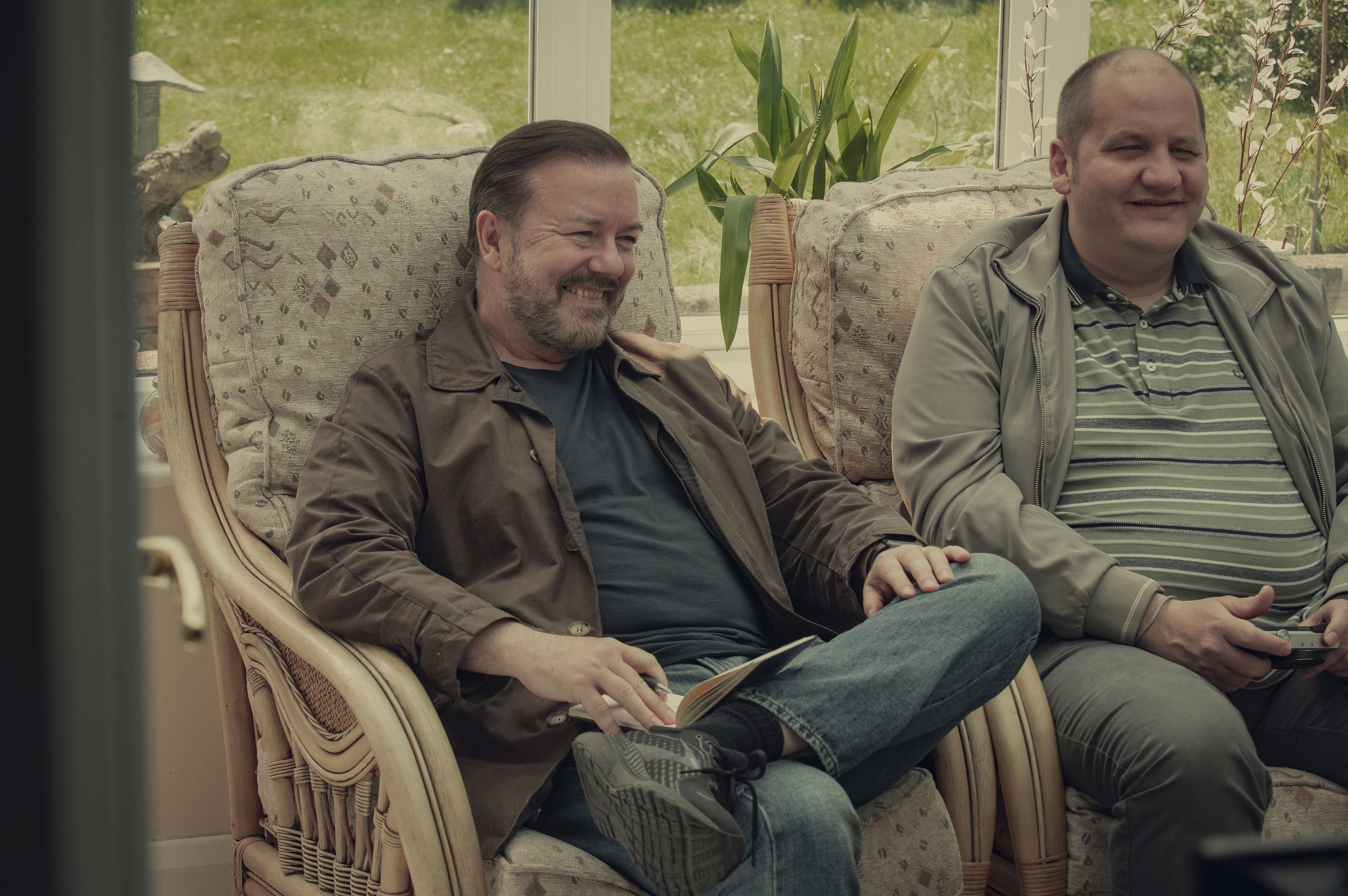 Ricky Gervais and Tony Way in After Life