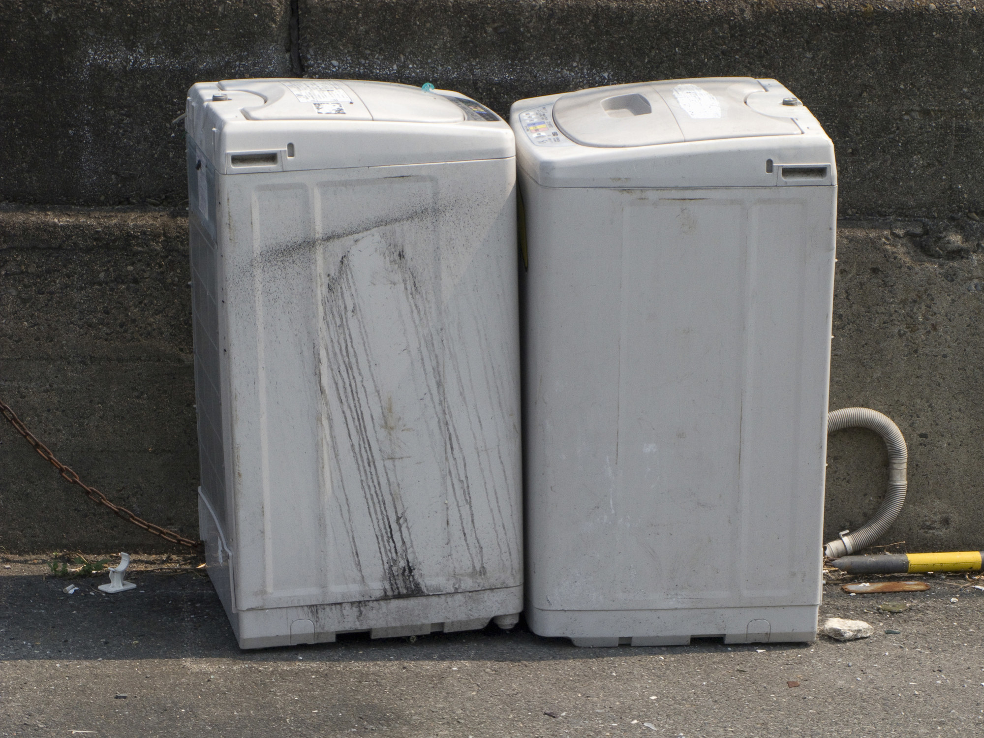 Washing machines illegally dumped on the road