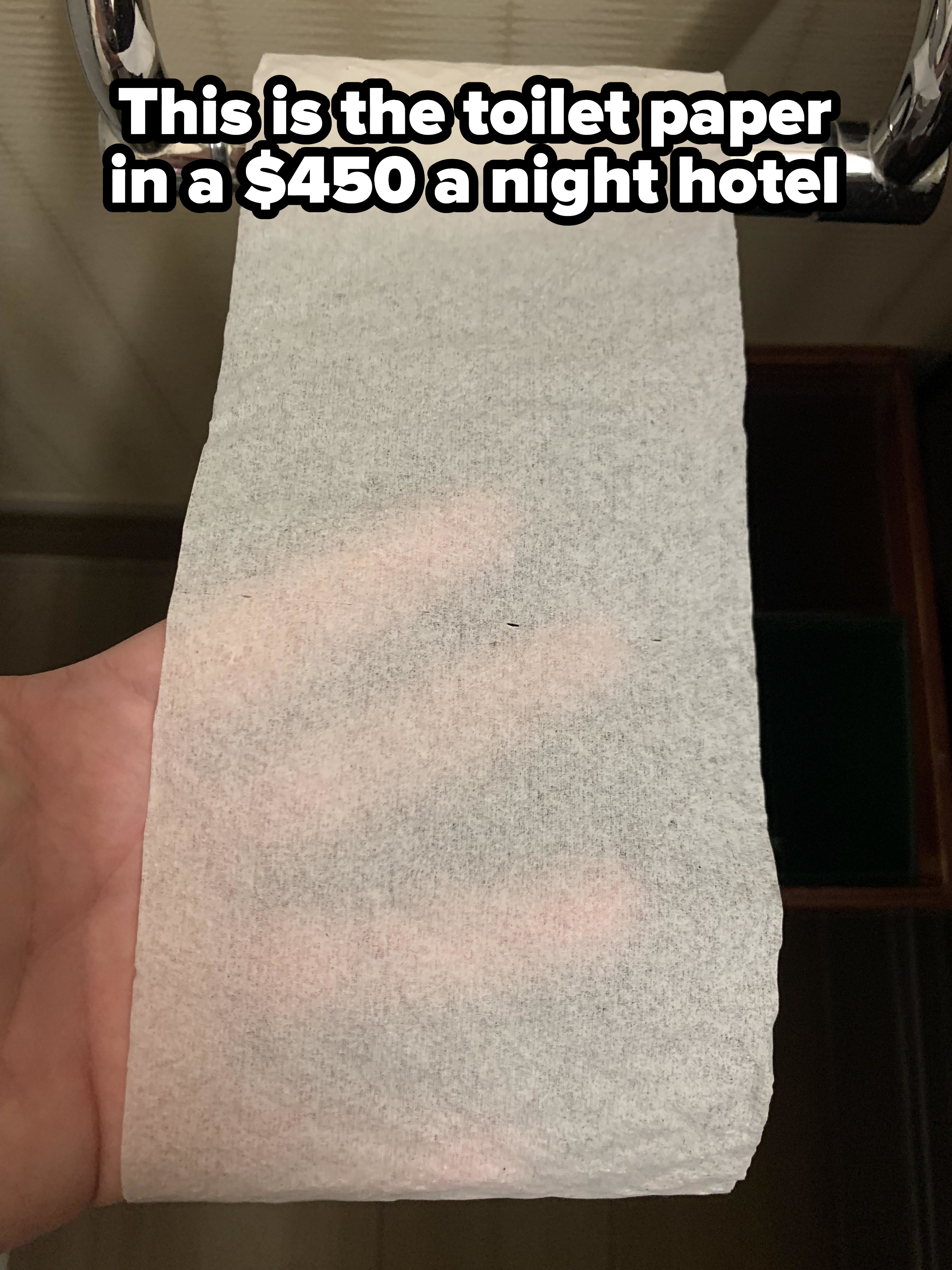 See-through toilet paper