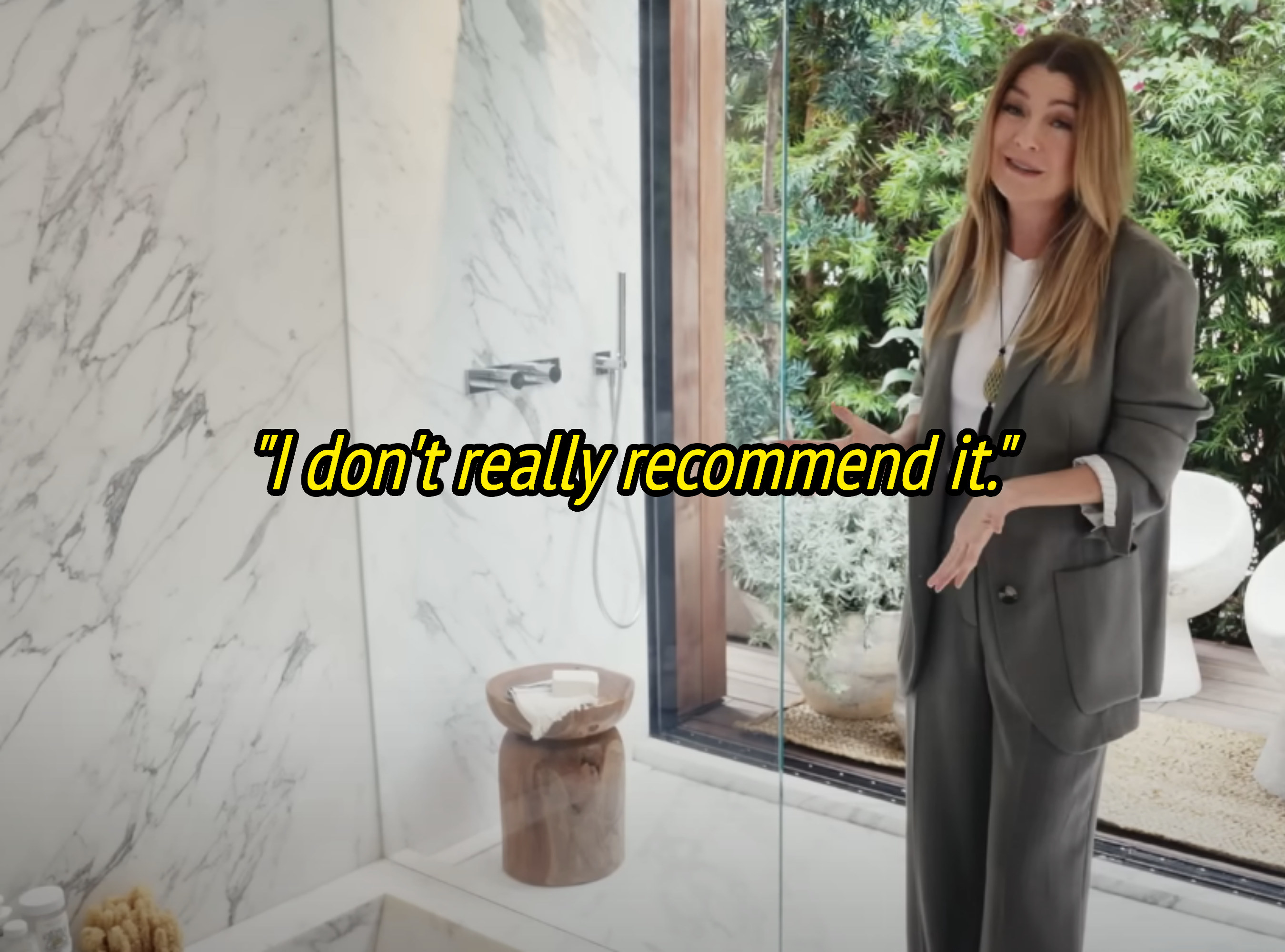 ellen saying she doesn&#x27;t really recommend it