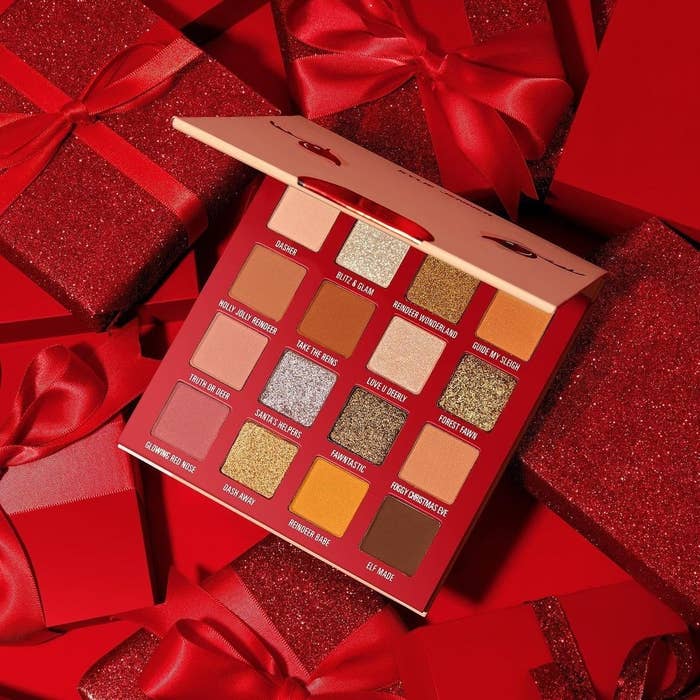 The palette on top of holiday gifts