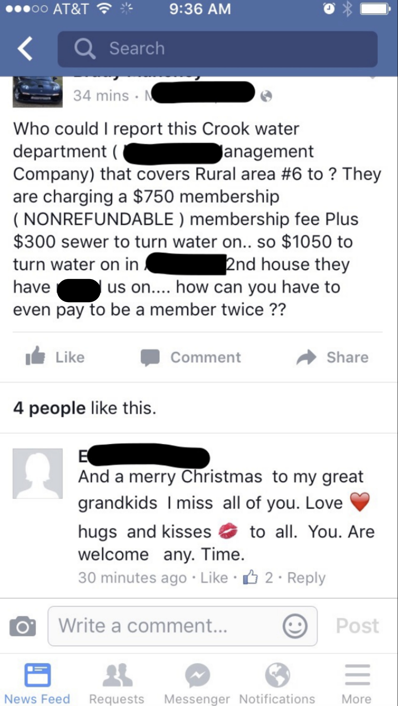 somepne trying to write a bad review for a company abd then also leaving a comment underneath to wish their family merry christmas