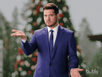Michael Buble saying &quot;naughty or nice&quot;