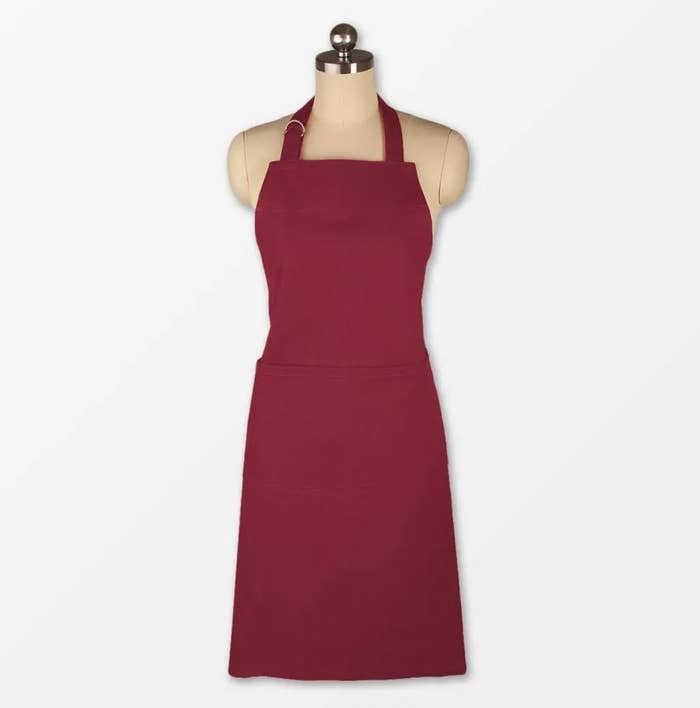the red apron on mannequin