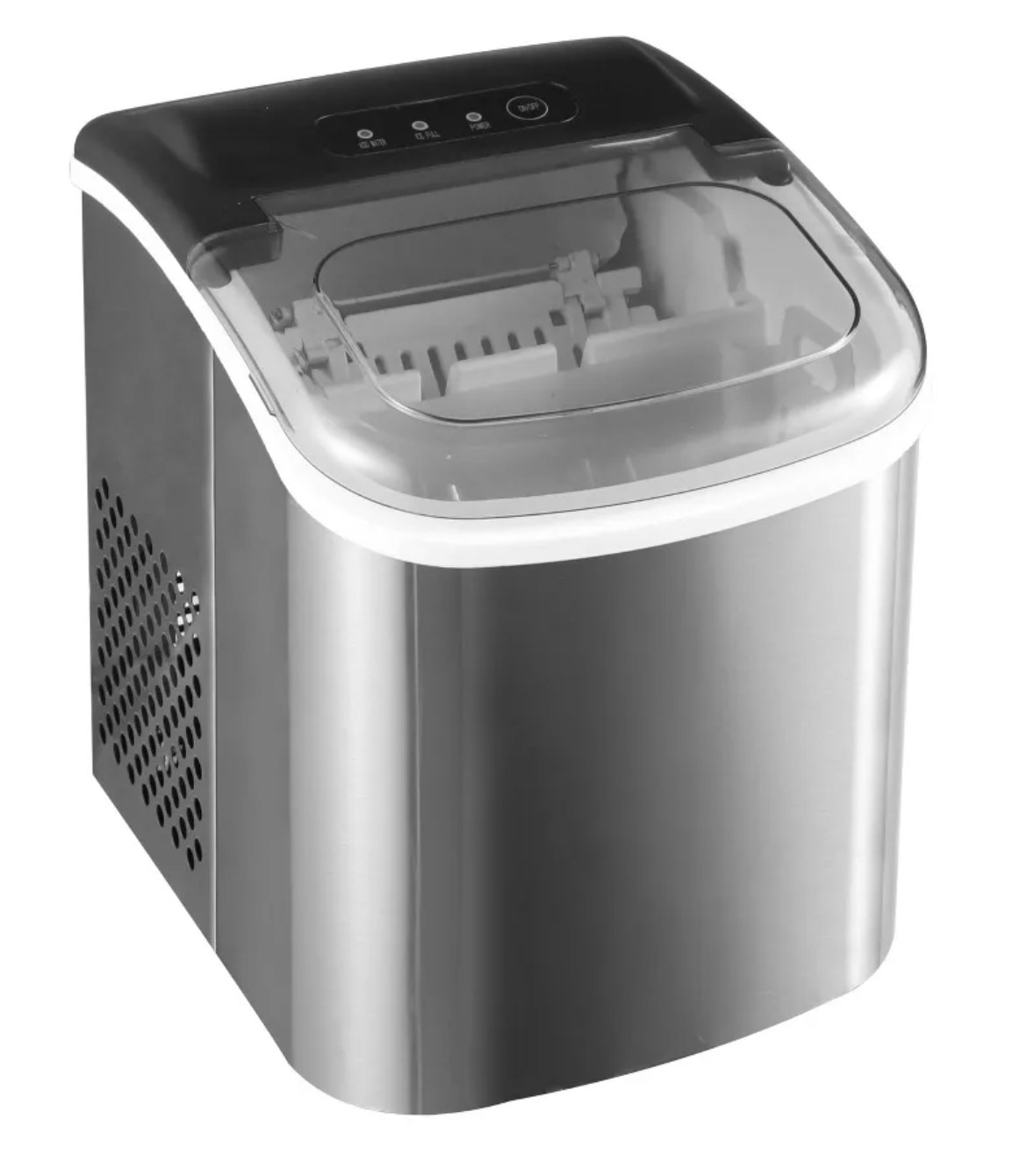 the stainless steel ice maker