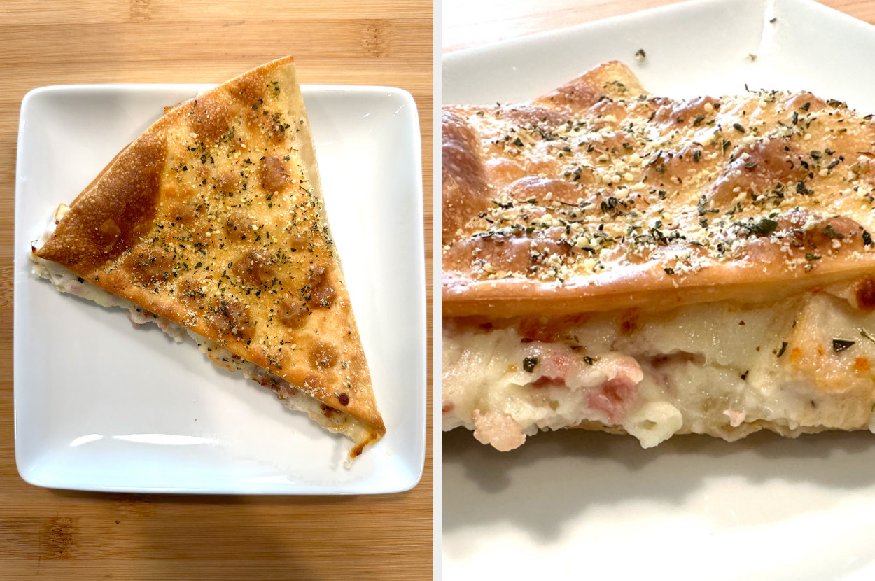 A melt on a plate, and a close up of the melt showing cheese chicken and bacon
