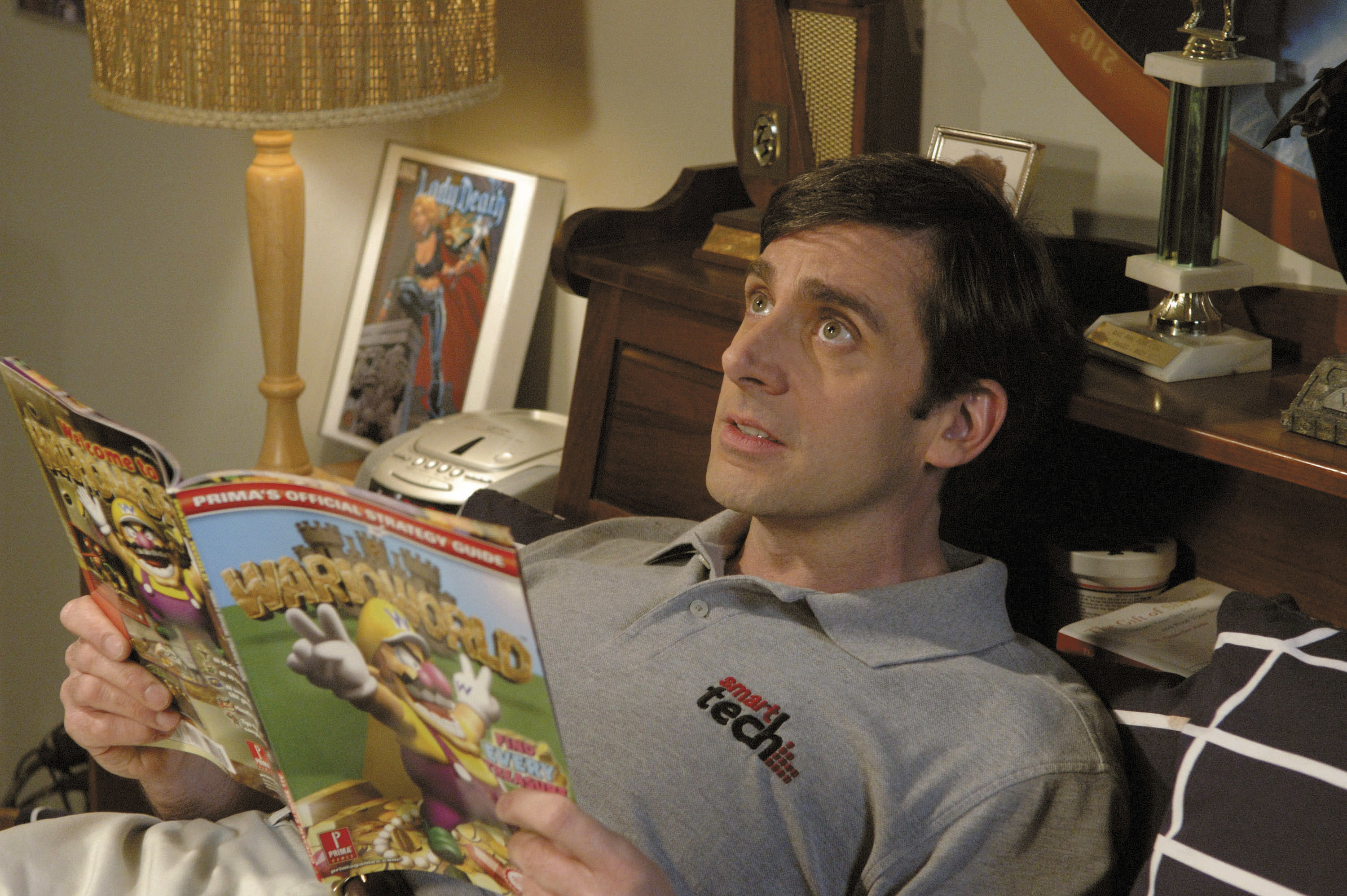 Andy reading a magazine