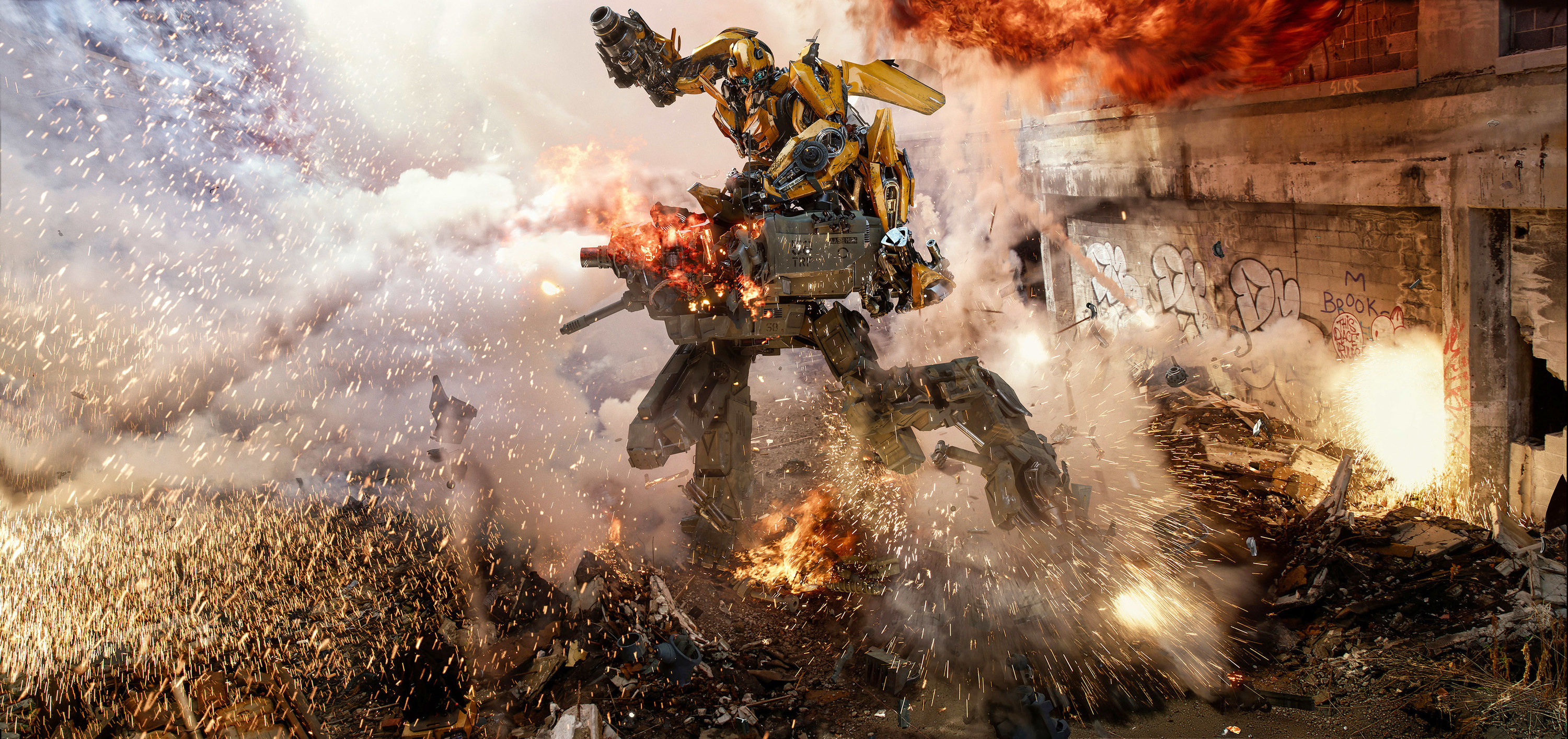 Action scene from Transformers