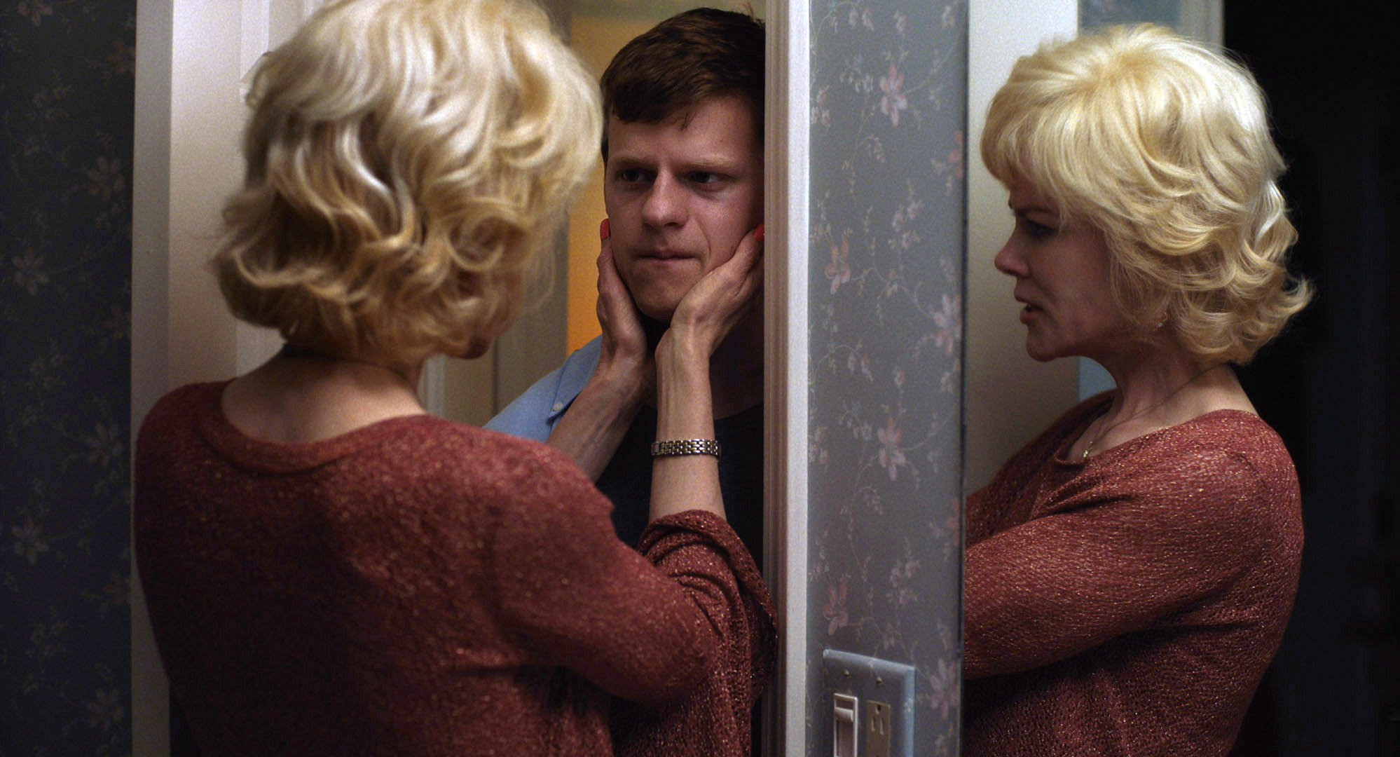 Nicole Kidman holds Lucas Hedges&#x27;s face in her hands