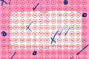 Numbers checked off a list