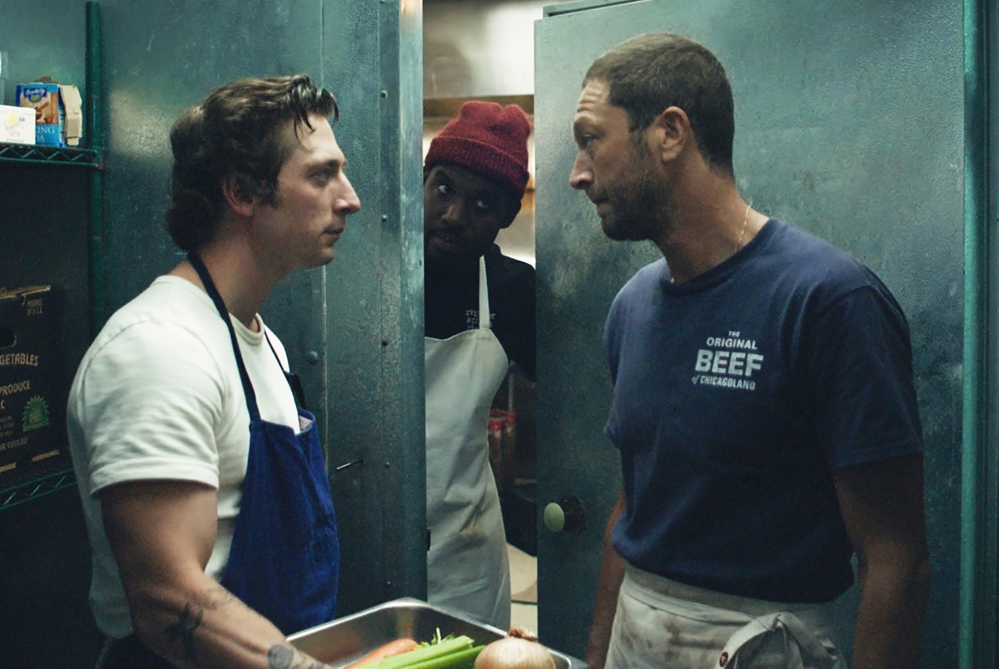 Jeremy Allen White, Lionel Boyce and Ebon Moss-Bachrach in The Bear