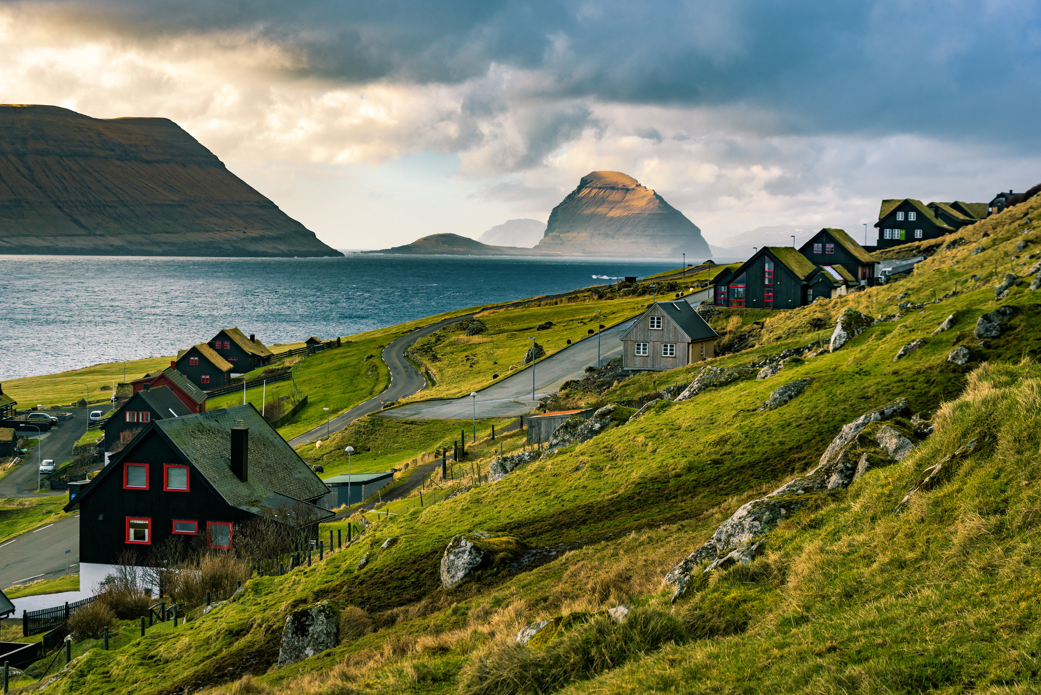 A traditional town in the Faroe Islands