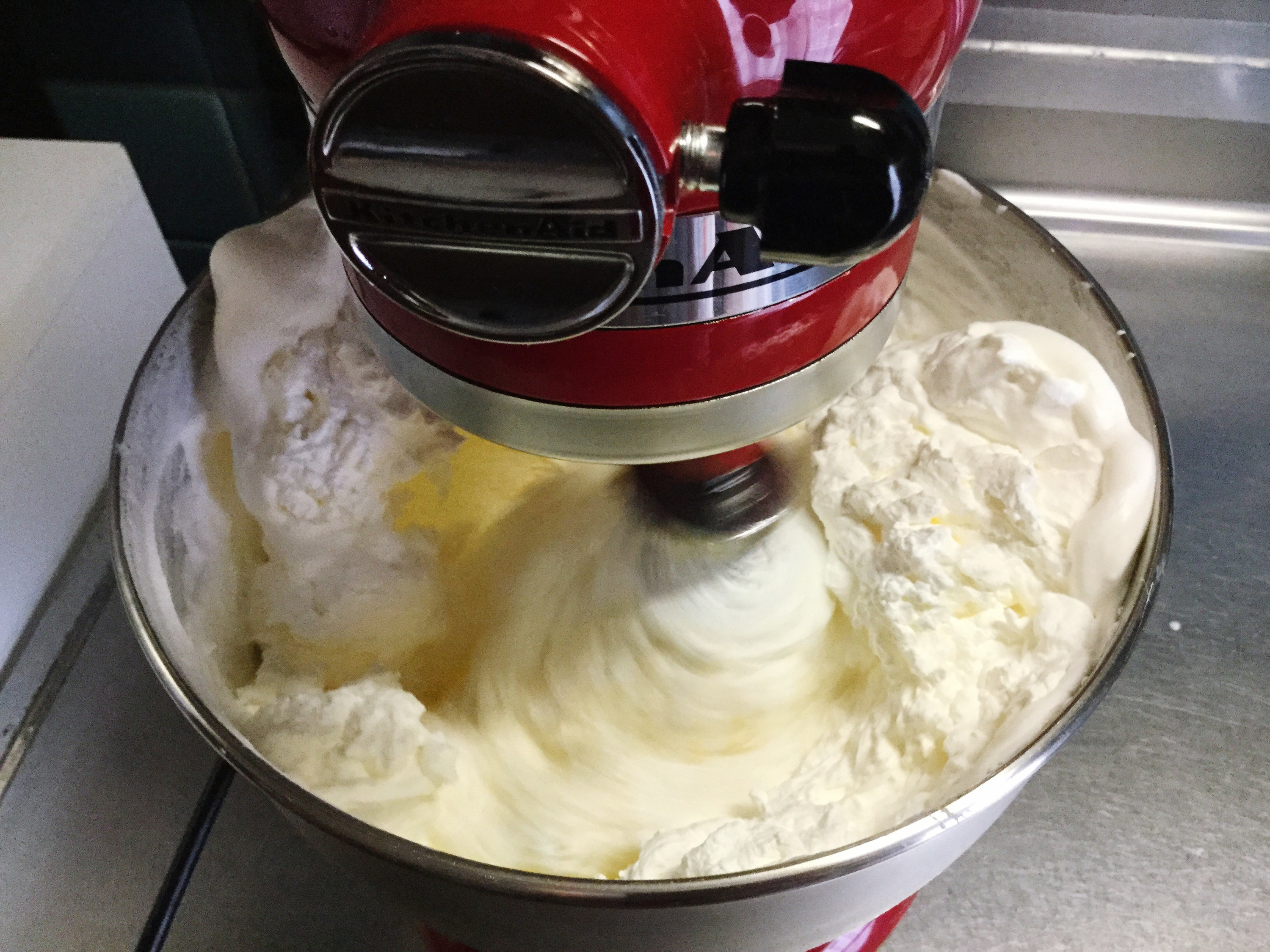 Whipping butter in an electric mixer
