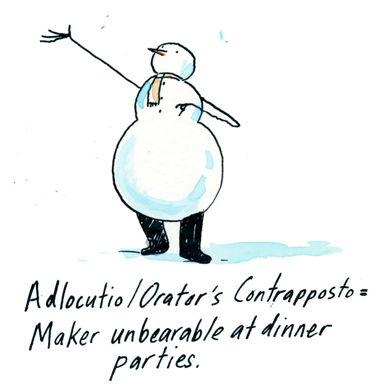 Adlocutio / Orator&#x27;s Contrapposto  = Mader unbearable at dinner parties.