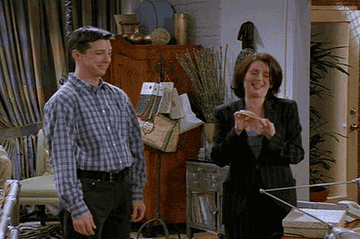 will and grace from will and grace laughing and keeling over