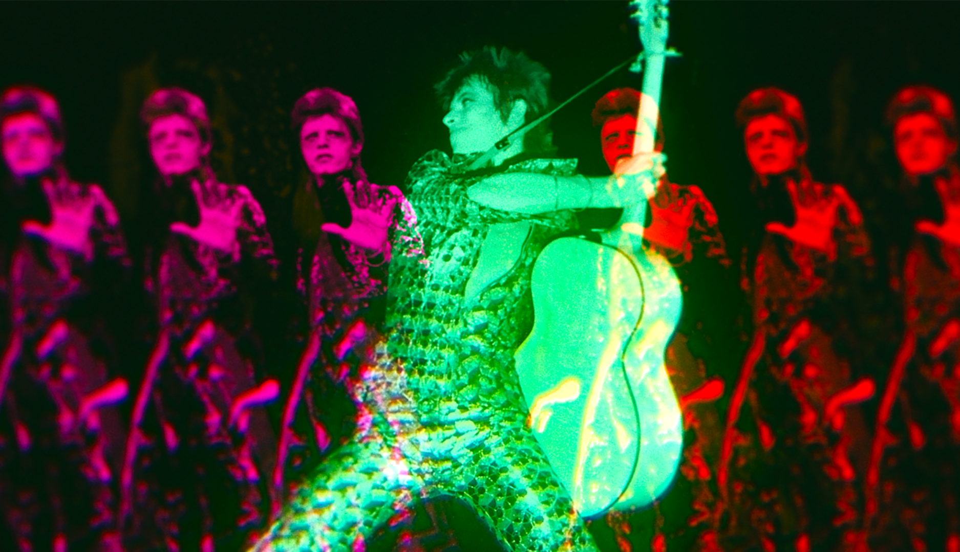 psychedelic picture of bowie