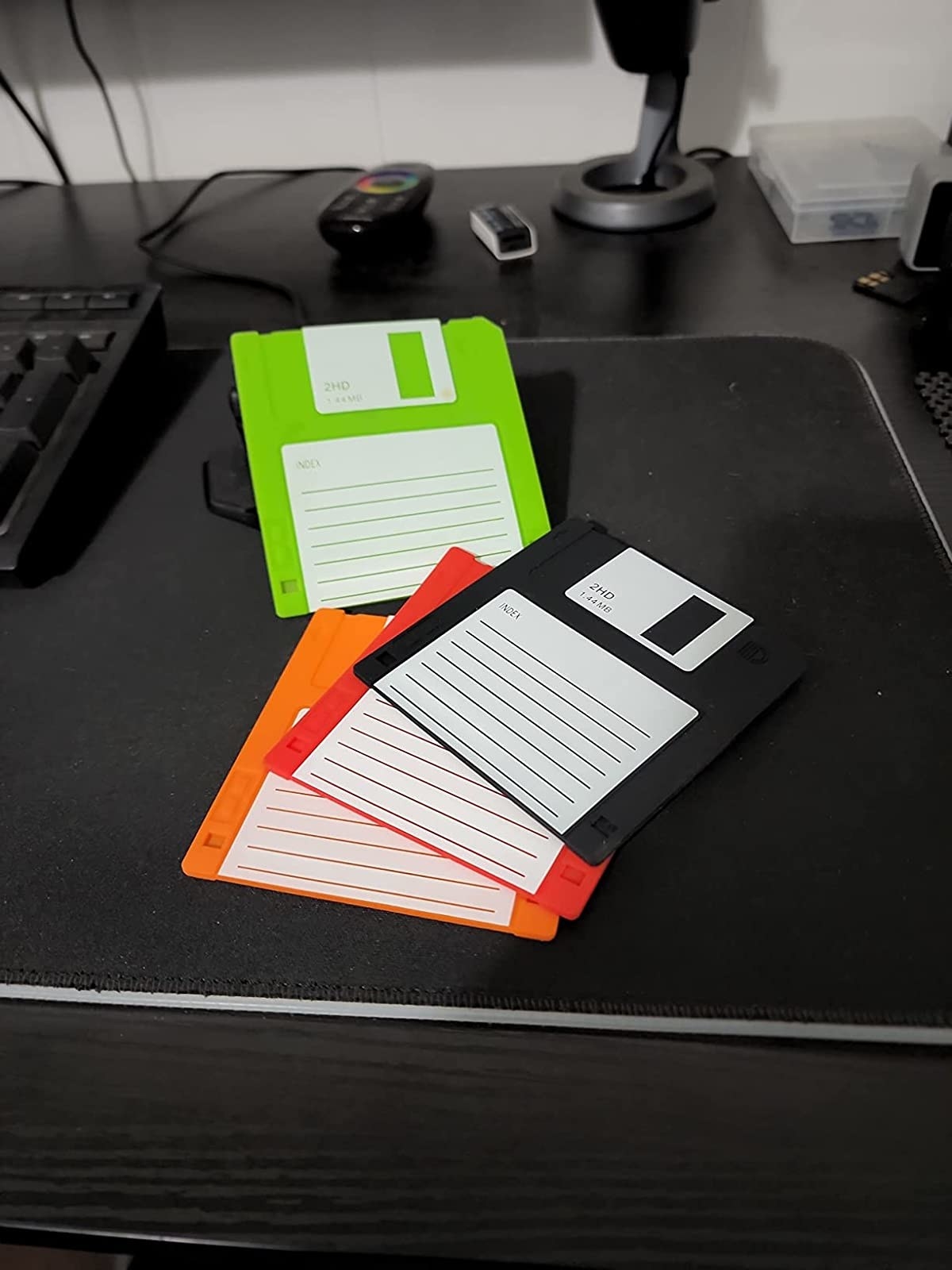 Reviewer image of floppy disk coasters