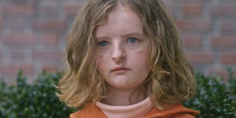 The young girl from Hereditary looking spooked