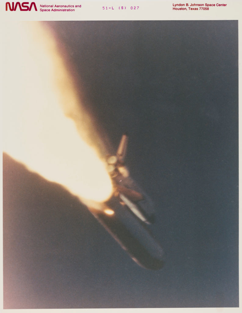 A NASA archival image of the Challenger