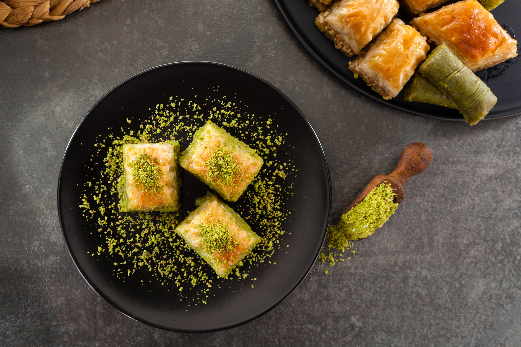 Baklava on a plate