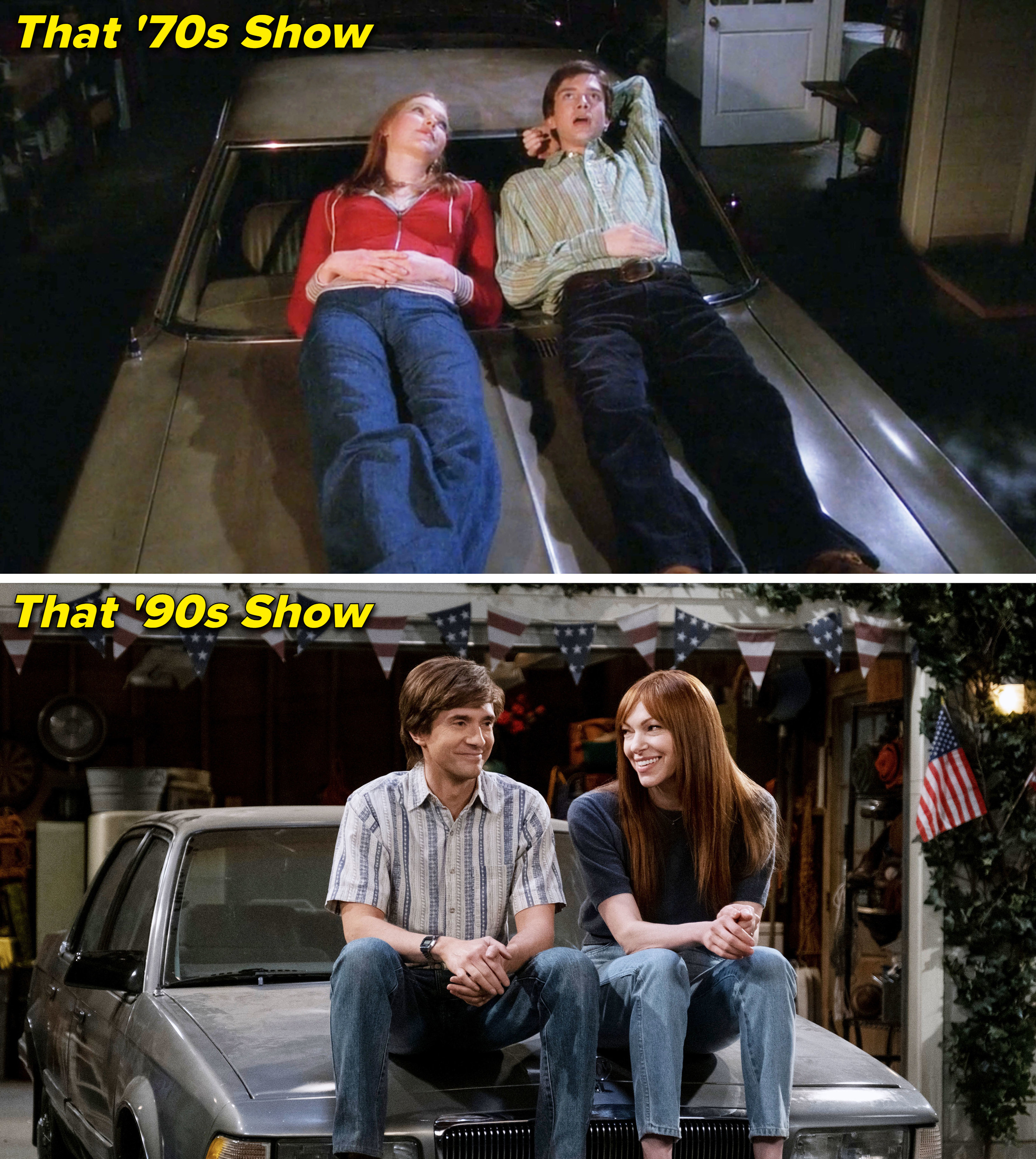 Comparison of the car scene between That &#x27;70s Show and That &#x27;90s Show