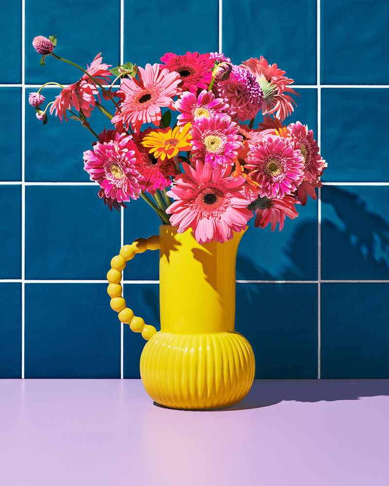 The modern yellow vase