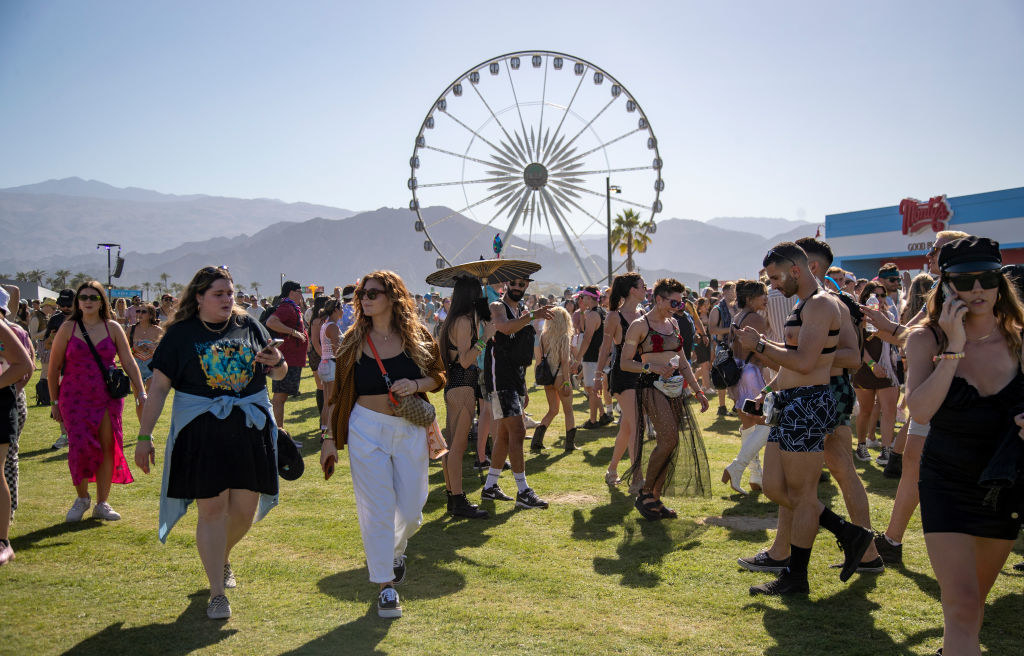 A crowd at Coachella Music Festival