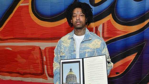 21 Savage's community and philanthropic work has been recognized with 21 Savage Day across the state of Georgia. He received the honor at his holiday drive.
